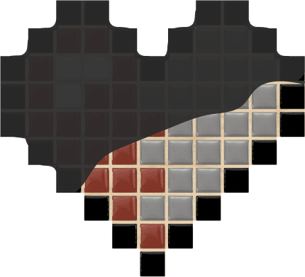 Figure 4: grout being spread over the mosaic surface.