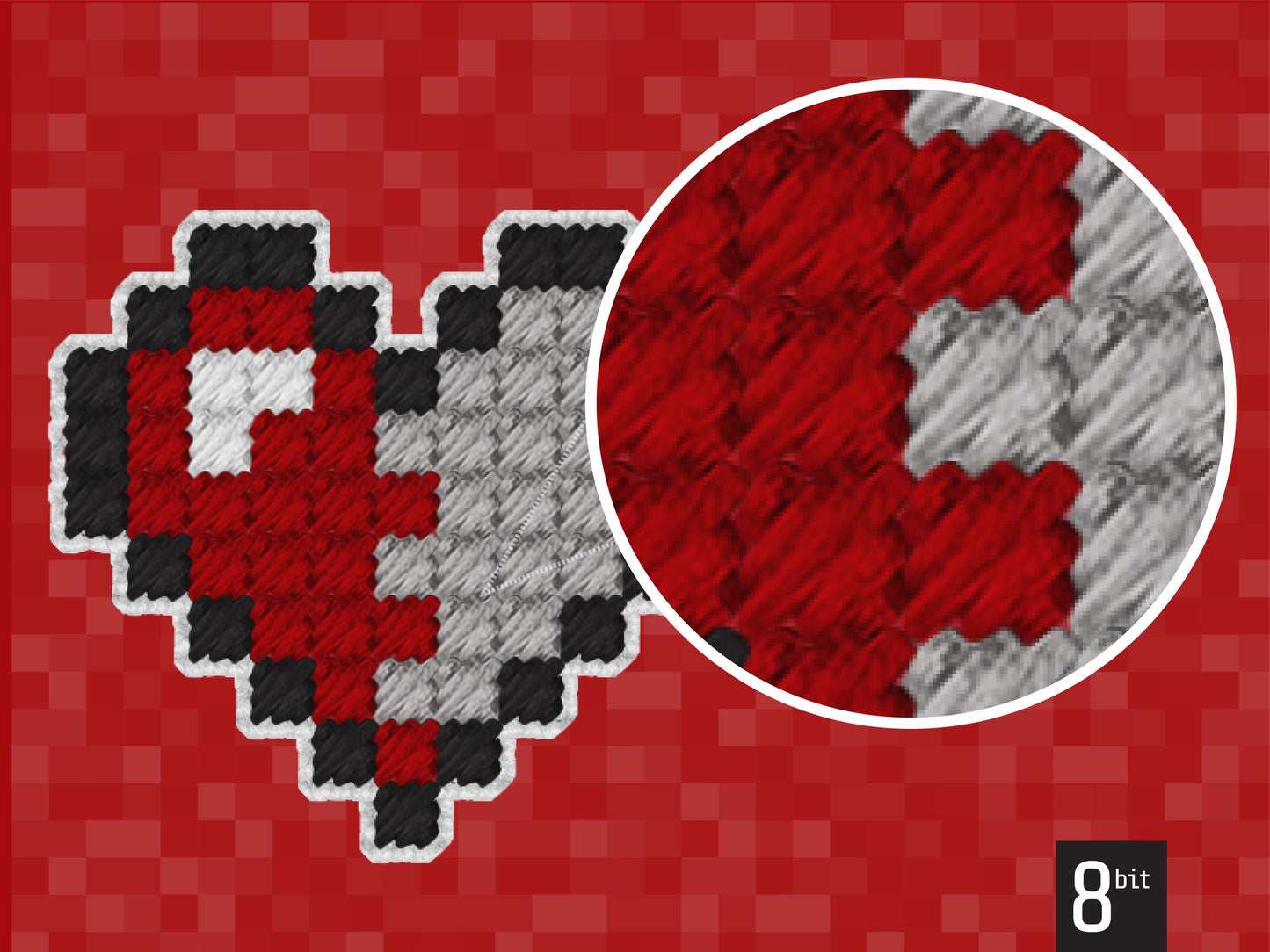 Heart Pixel Craft Kit | Includes Three Hearts | Great for Kids, Teens and Adults