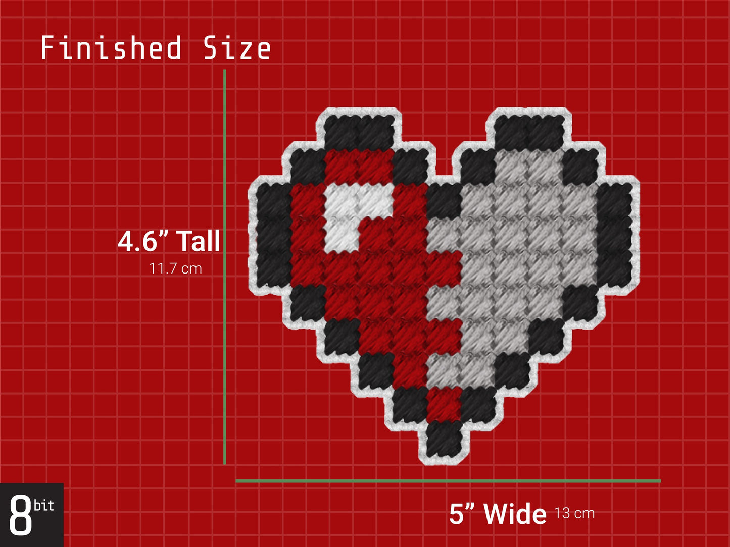 Heart Pixel Craft Kit | Includes Three Hearts | Great for Kids, Teens and Adults