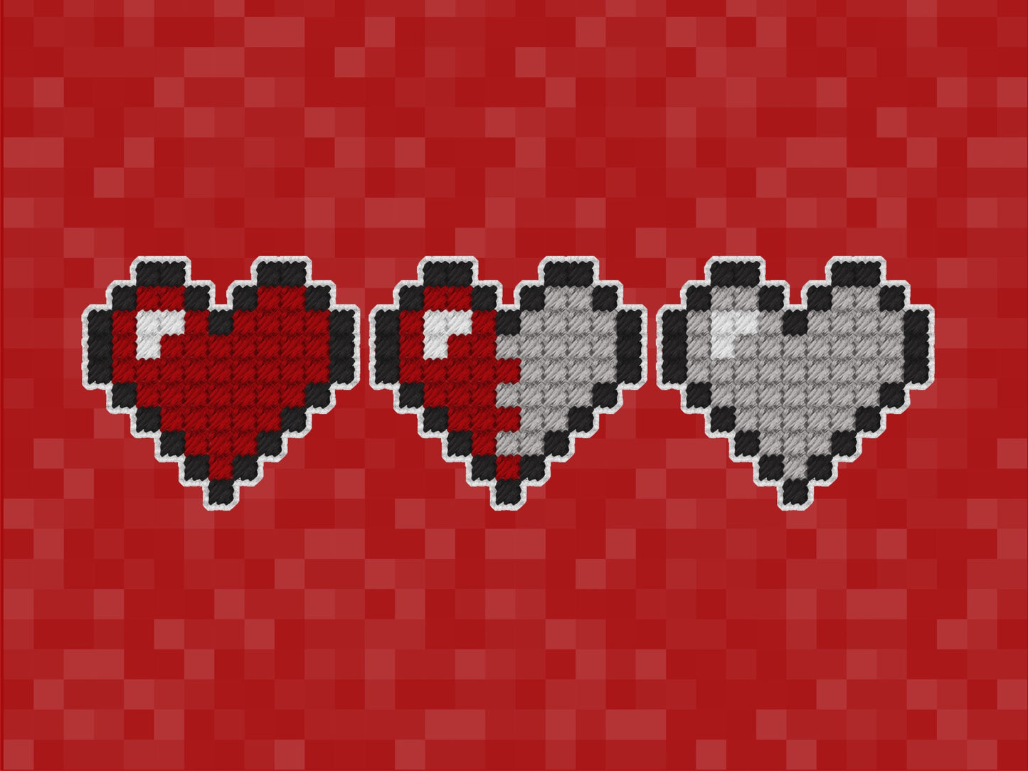 Heart Pixel Craft Kit | Includes Three Hearts | Great for Kids, Teens and Adults