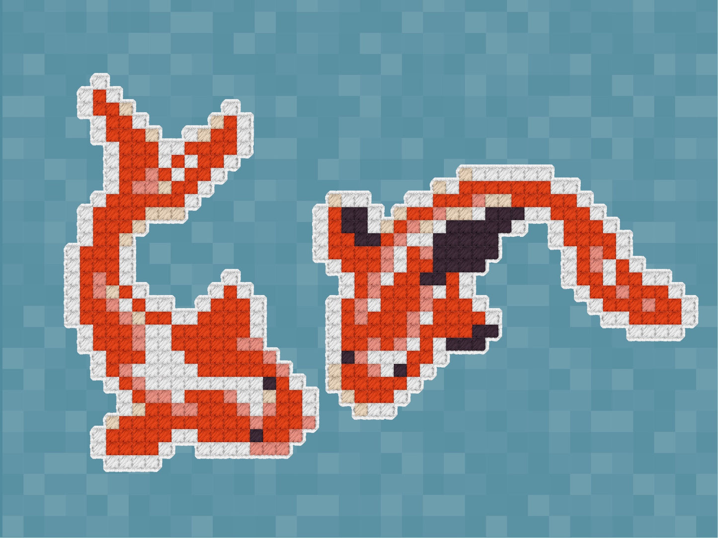 Koi Fish Pattern | Includes Four Variations | Needlepoint, Plastic Canvas Pattern | Great for Kids, Teens and Adults