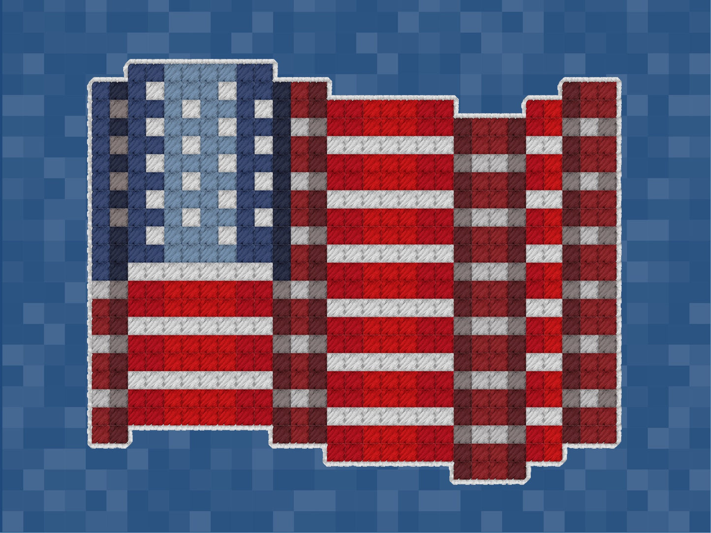 American Flag Pattern | Needlepoint, Plastic Canvas Pattern | Great for Kids, Teens and Adults