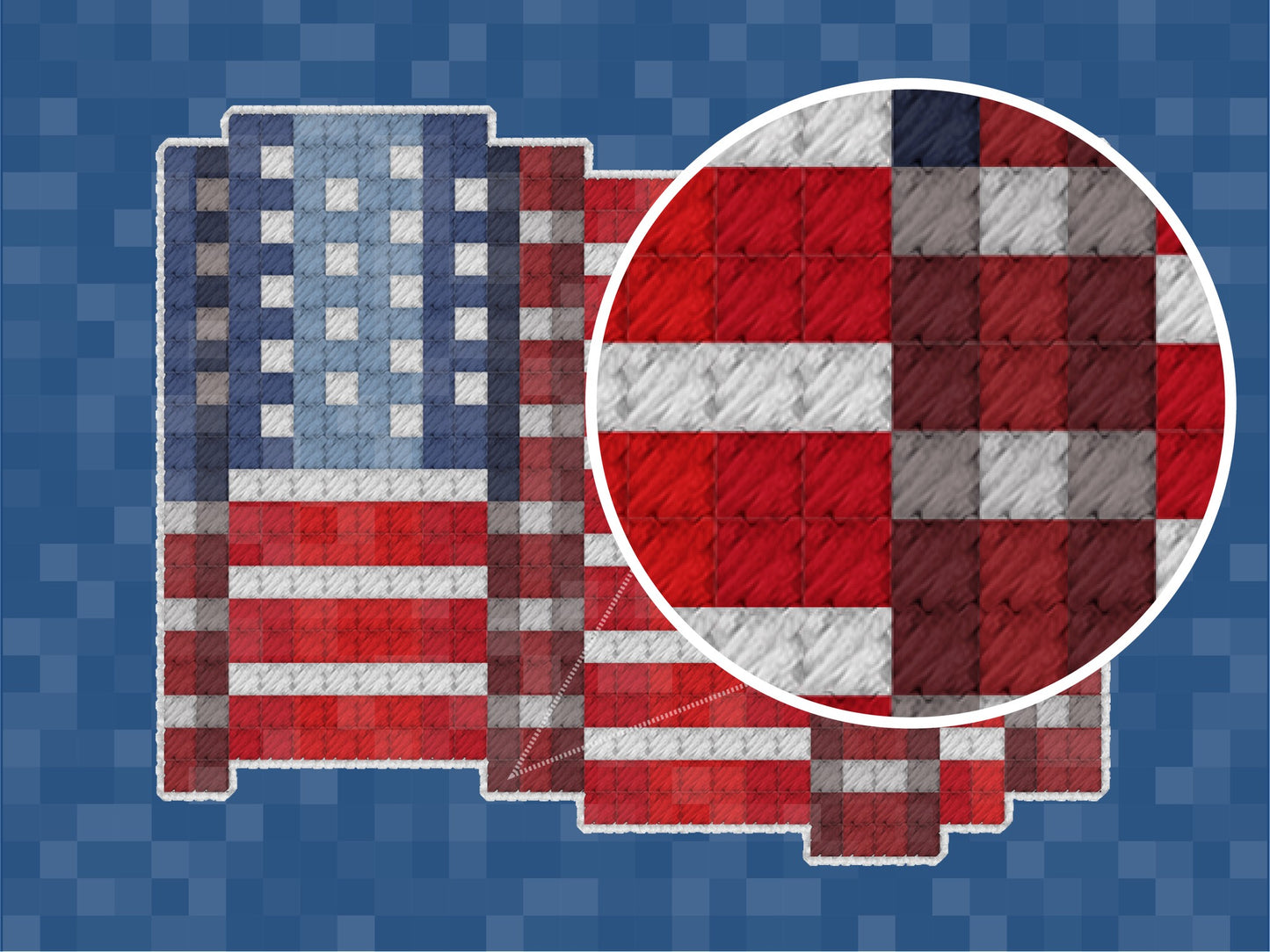 American Flag Pattern | Needlepoint, Plastic Canvas Pattern | Great for Kids, Teens and Adults