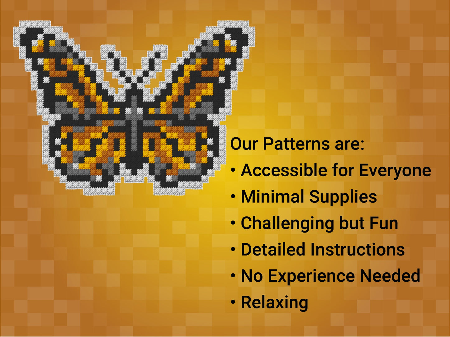 Butterfly Pattern | Includes Four Variations | Needlepoint, Plastic Canvas Pattern | Great for Kids, Teens and Adults