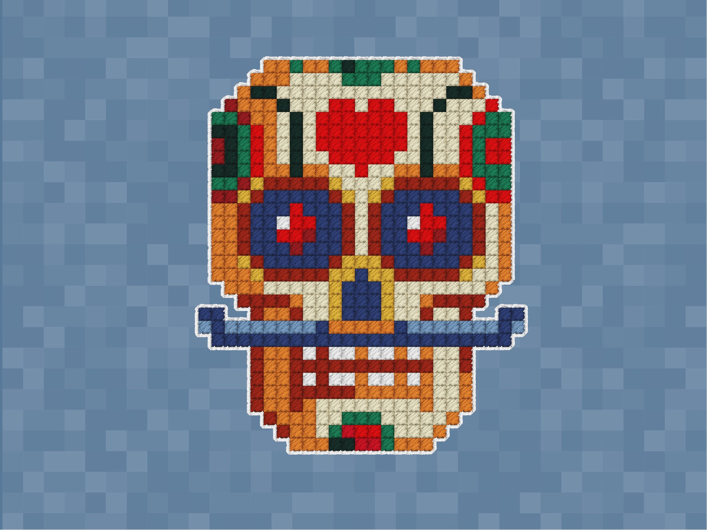 Sugar Skull Day of the Dead Pattern | Includes Four Variations | Needlepoint, Plastic Canvas Pattern | Great for Kids, Teens and Adults