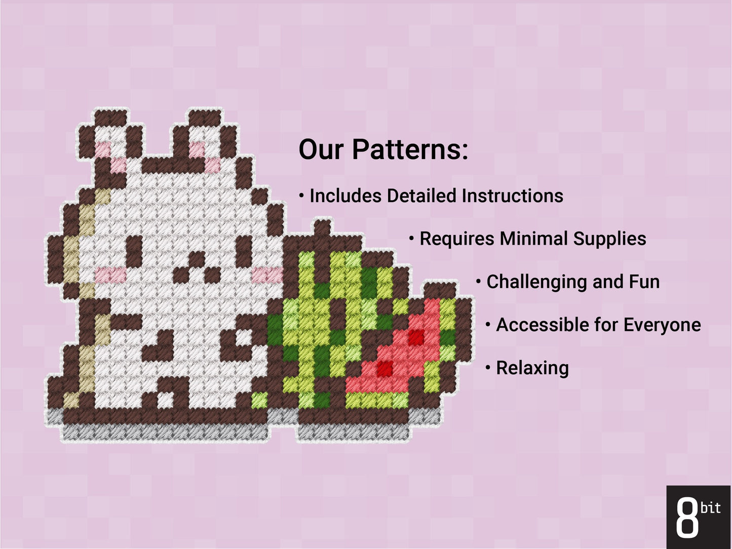 Bunny Pattern | Includes Four Variations | Needlepoint, Plastic Canvas Pattern | Great for Kids, Teens and Adults