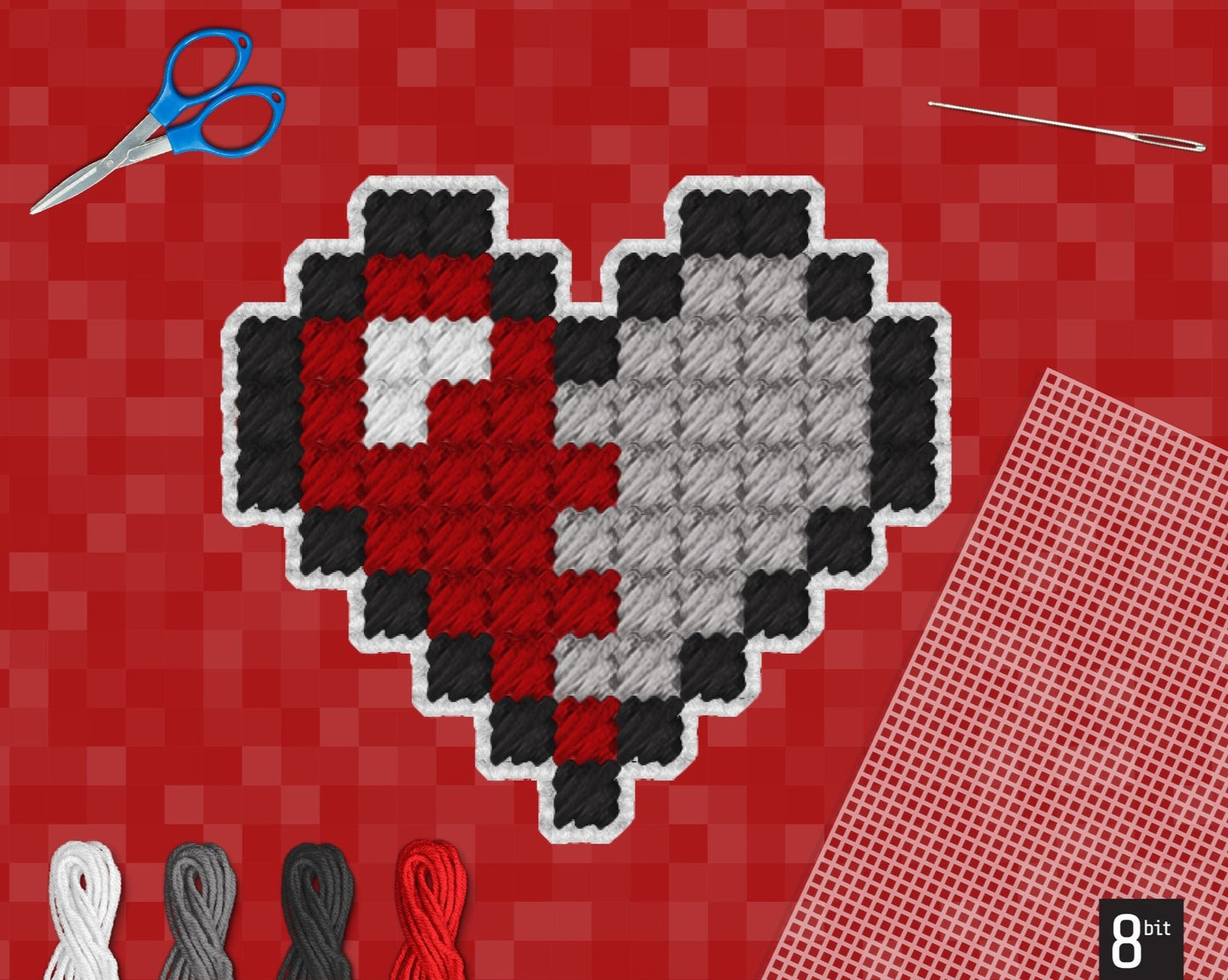 Heart Pixel Pattern for Beginners | Includes Four Variations | Great for Kids, Teens and Adults