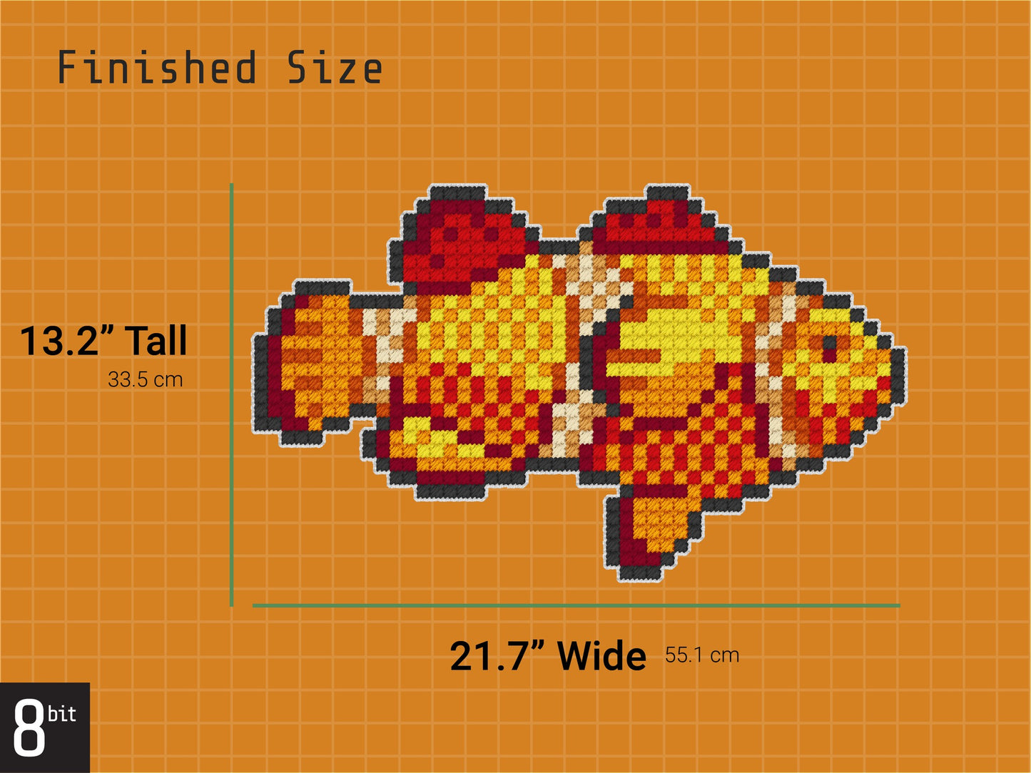 Fish Pattern | Includes Four Variations | Needlepoint, Plastic Canvas Pattern | Great for Kids, Teens and Adults