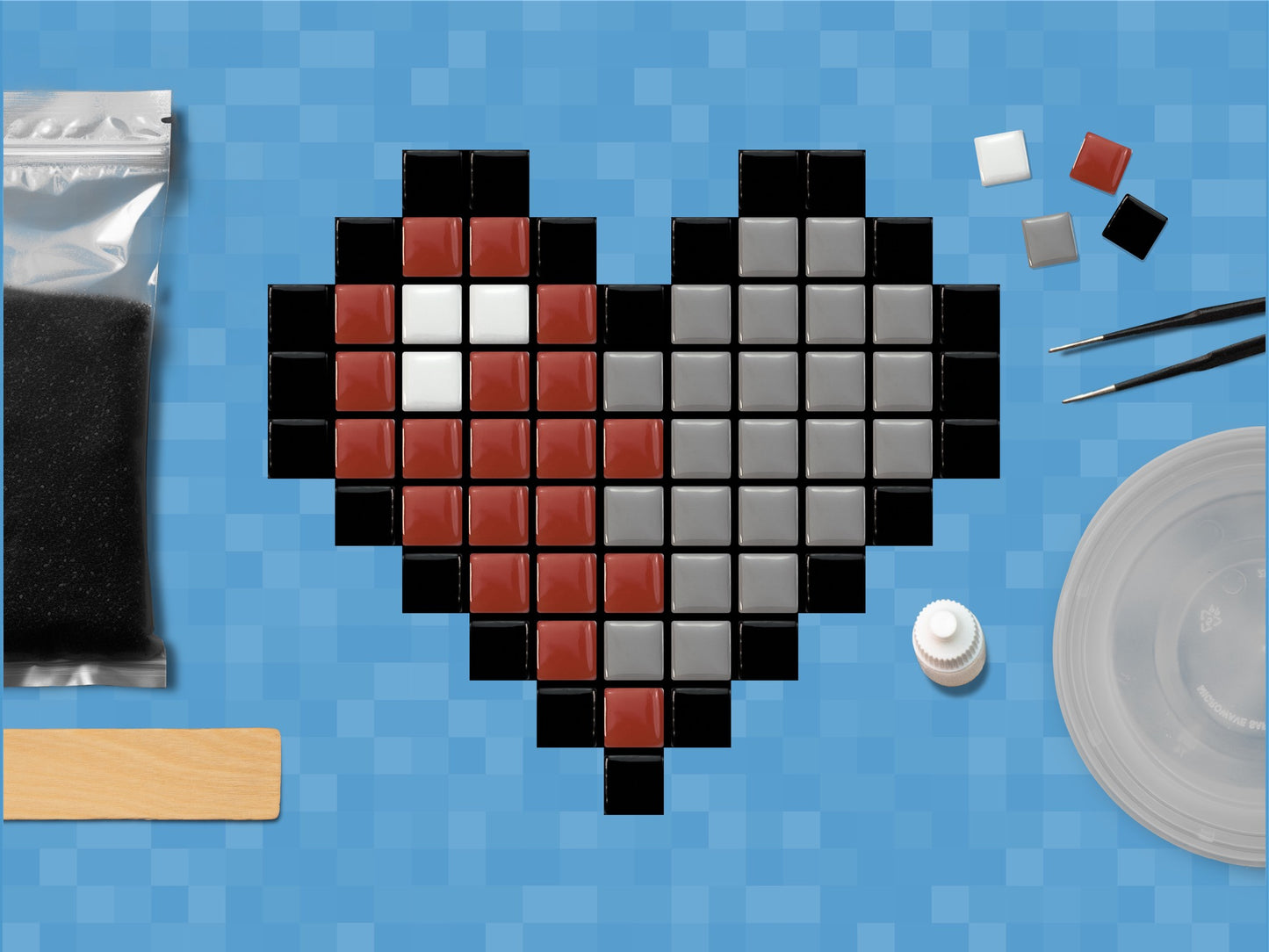 Heart Mosaic Craft Kit | Everything You Need | Accessible to All