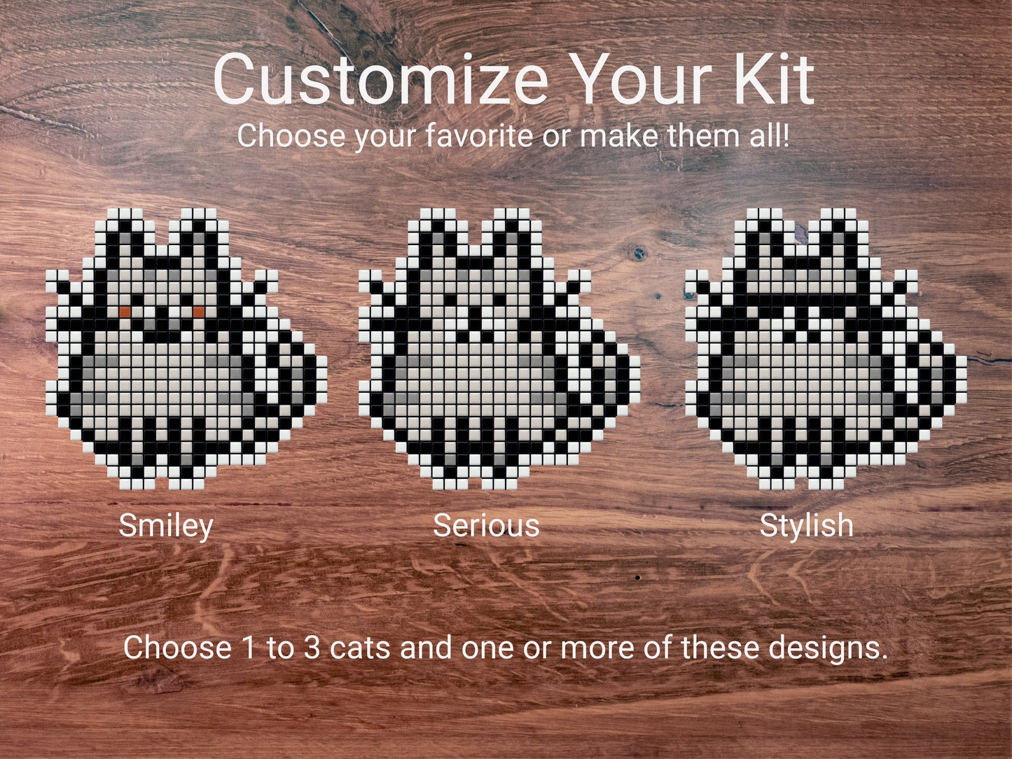 Cat Mosaic Craft Kit | Three Designs | Everything You Need | Accessible to All