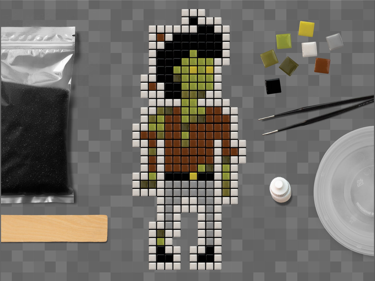 Zombie Mosaic Craft Kit | Halloween Decor | Everything You Need | Accessible to All