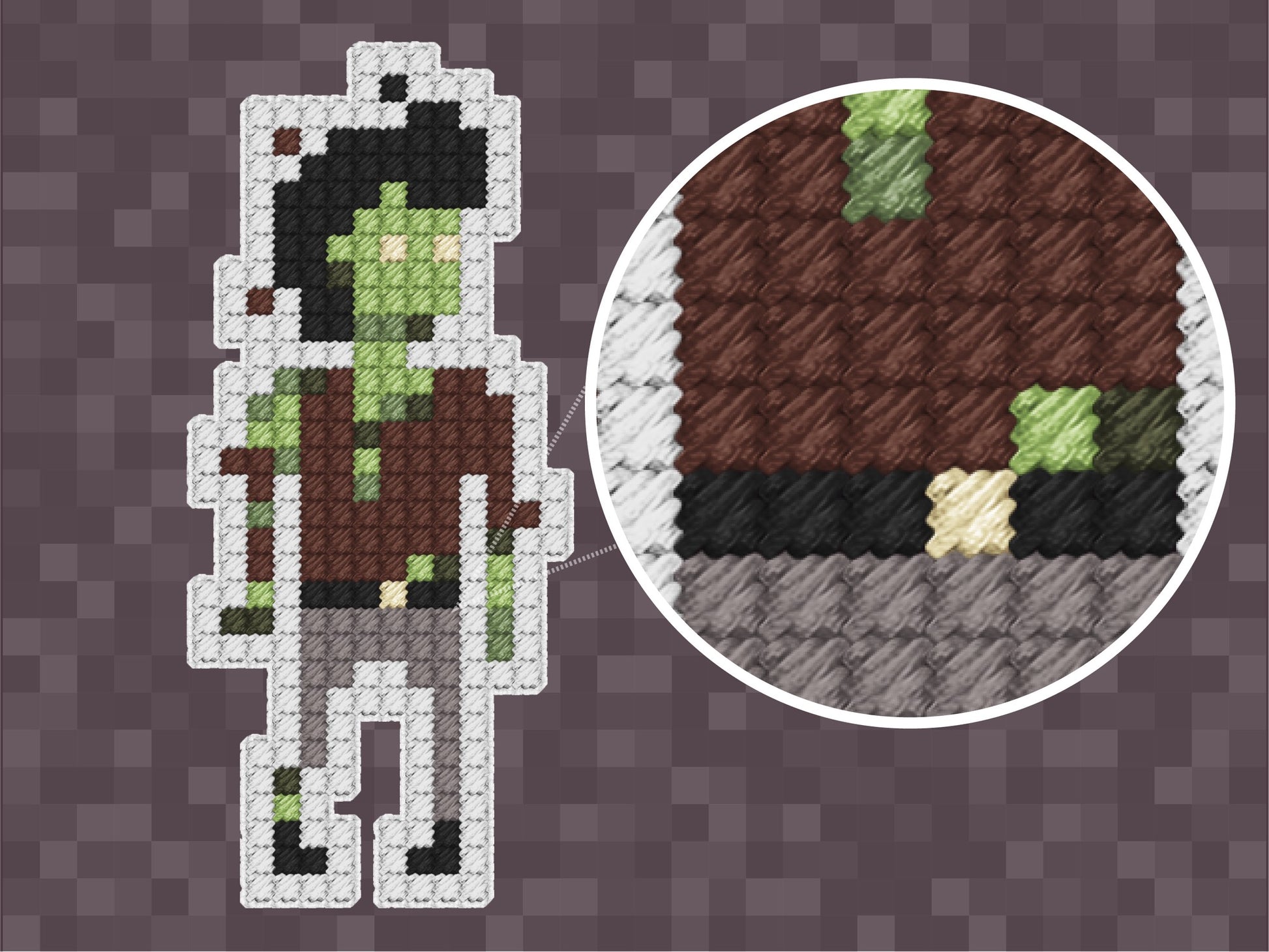 minecraft zombie pixel art