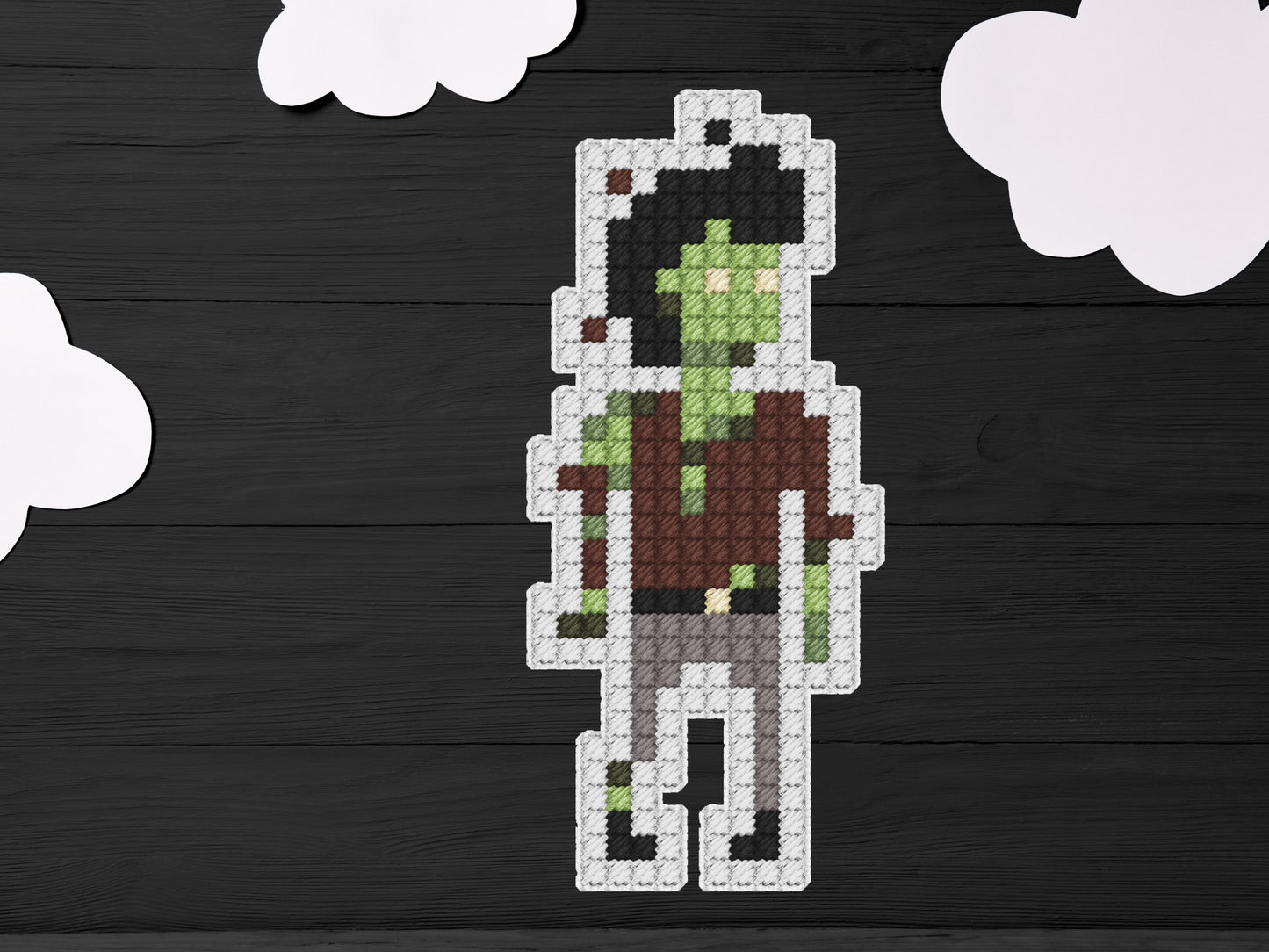 Zombie Pixel Art Pattern | Includes Four Variations | Needlepoint, Plastic Canvas Pattern | Great for Kids, Teens and Adults