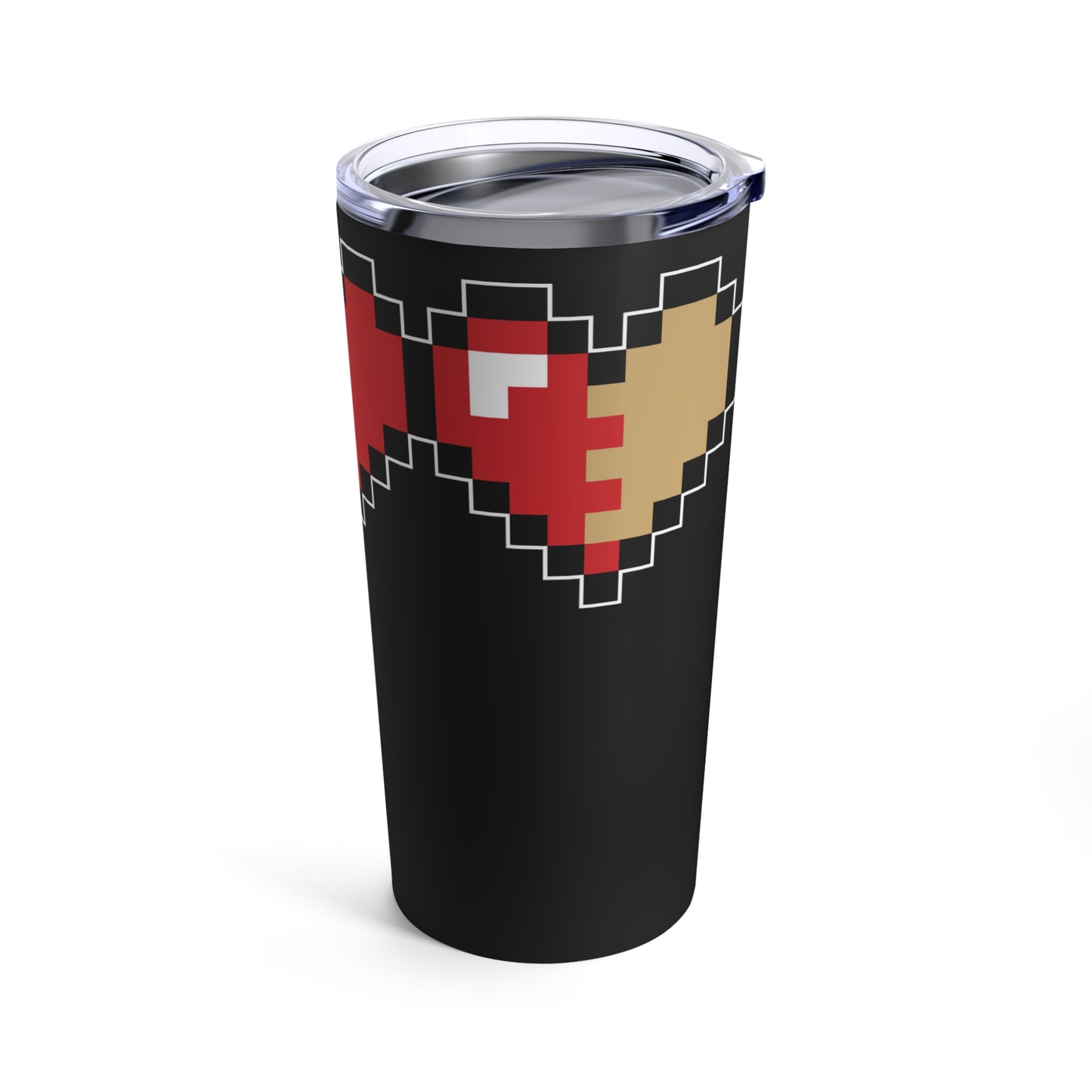 Pixel Life Heart Video Game Themed Tumbler 20 oz