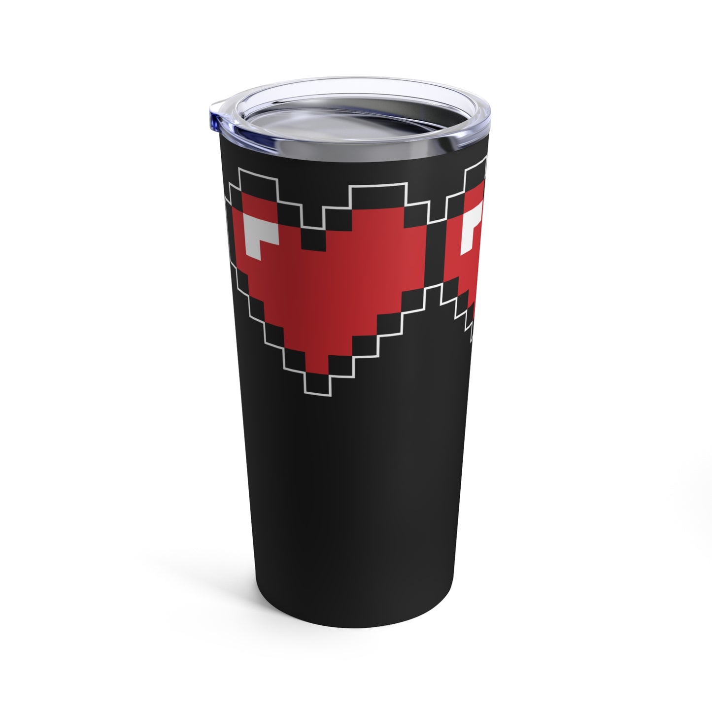 Pixel Life Heart Video Game Themed Tumbler 20 oz