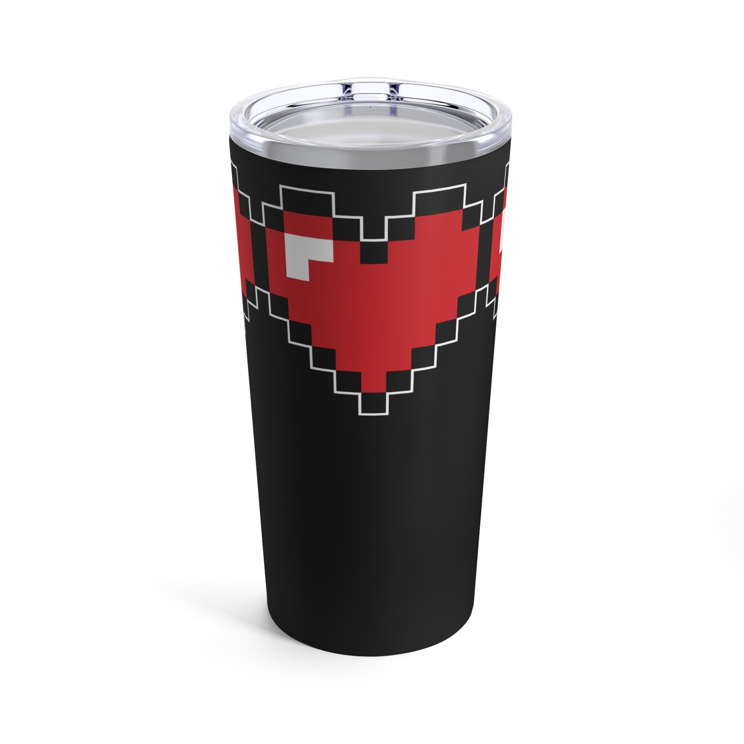 Pixel Life Heart Video Game Themed Tumbler 20 oz